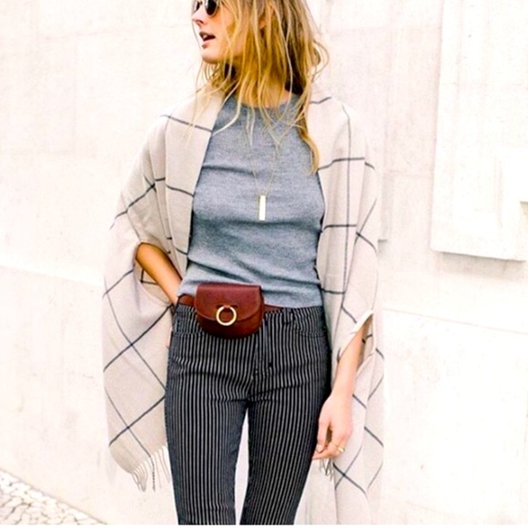 Madewell Accessories - Madewell Windowpane Cape Scarf